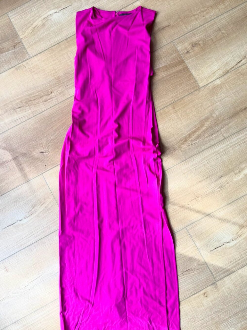 Banana Republic Rochelle Maxi Dress Fuchsia Pink Cutout Side Slit Size 4